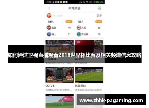 如何通过卫视直播观看2018世界杯比赛及相关频道信息攻略